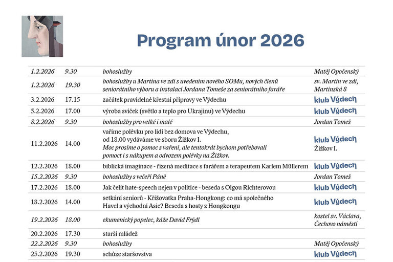 Sborový program ÚNOR 2026